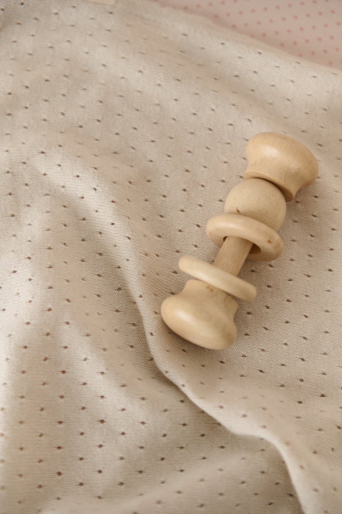 pointelle knit blanket natural