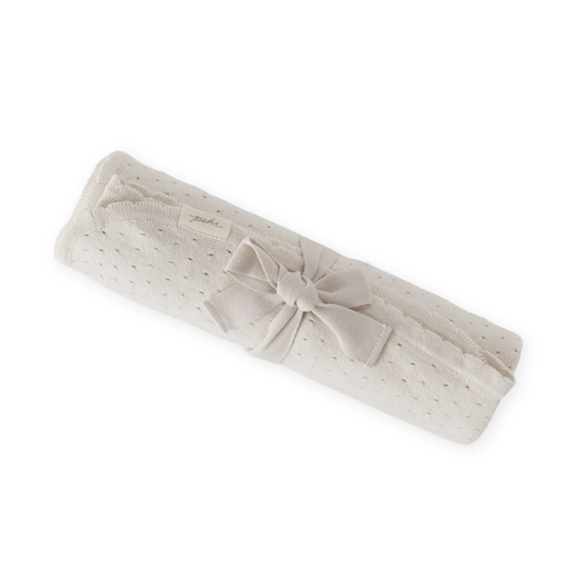 Pointelle Knit Blanket - Natural