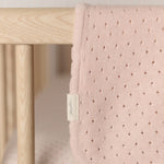 Pointelle Knit Blanket - Soft Peony