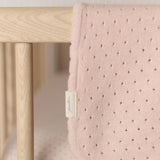 Pointelle Knit Blanket - Soft Peony
