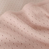 Pointelle Knit Blanket - Soft Peony
