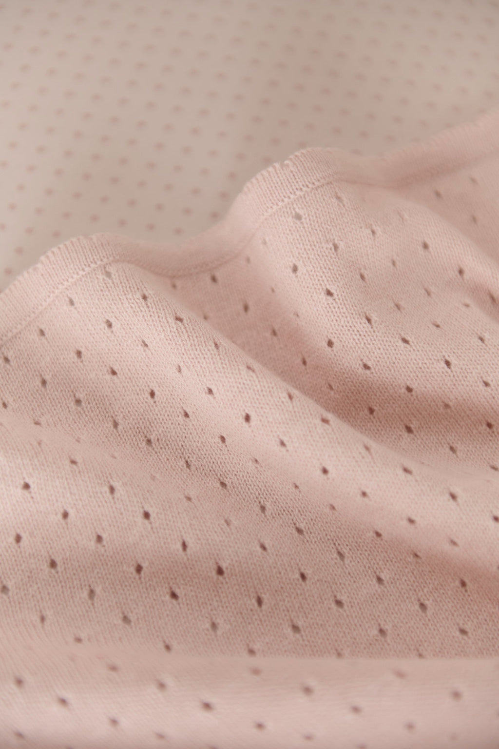 pointelle knit blanket soft peony