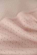 pointelle knit blanket soft peony
