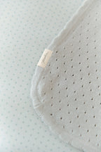 pointelle knit blanket soft sea