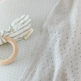 Pointelle Knit Blanket - Soft Sea