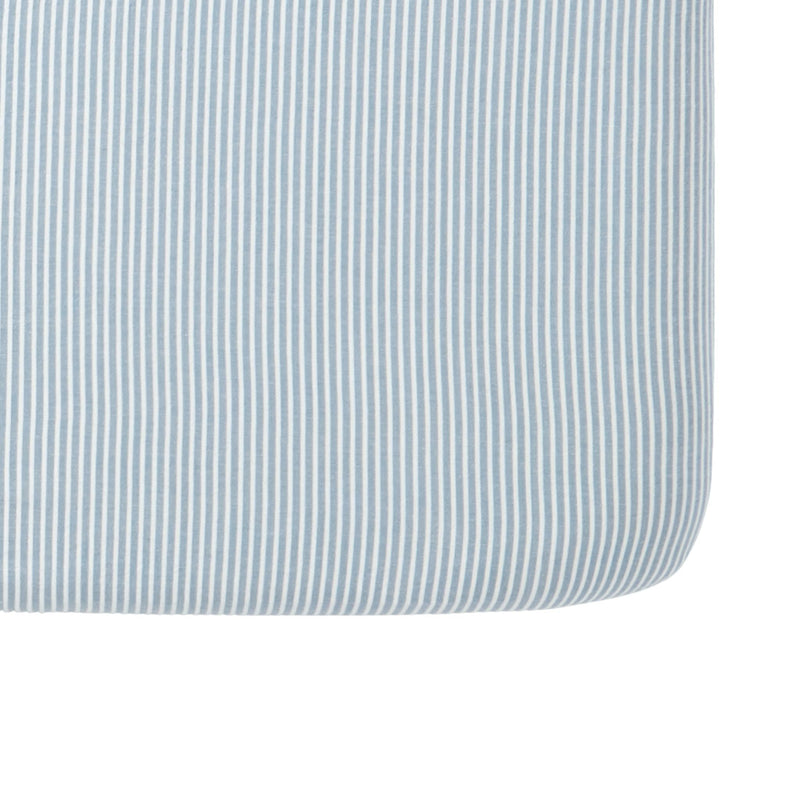 Seersucker Crib Sheet - Marine Blue