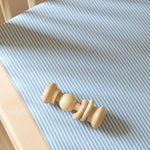 seersucker crib sheet marine blue