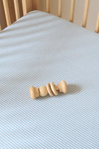 seersucker crib sheet marine blue