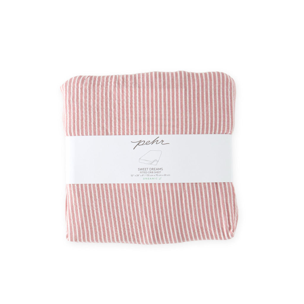 seersucker crib sheet anchor red