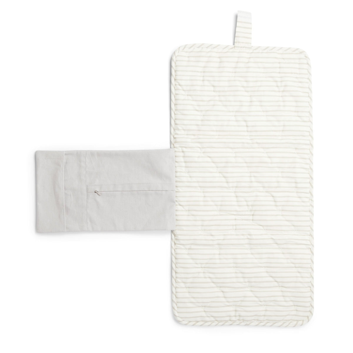 striped on the go portable changing pad stripes away pebble grey