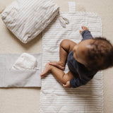Striped On the Go Portable Changing Pad - Stripes Away Pebble Grey