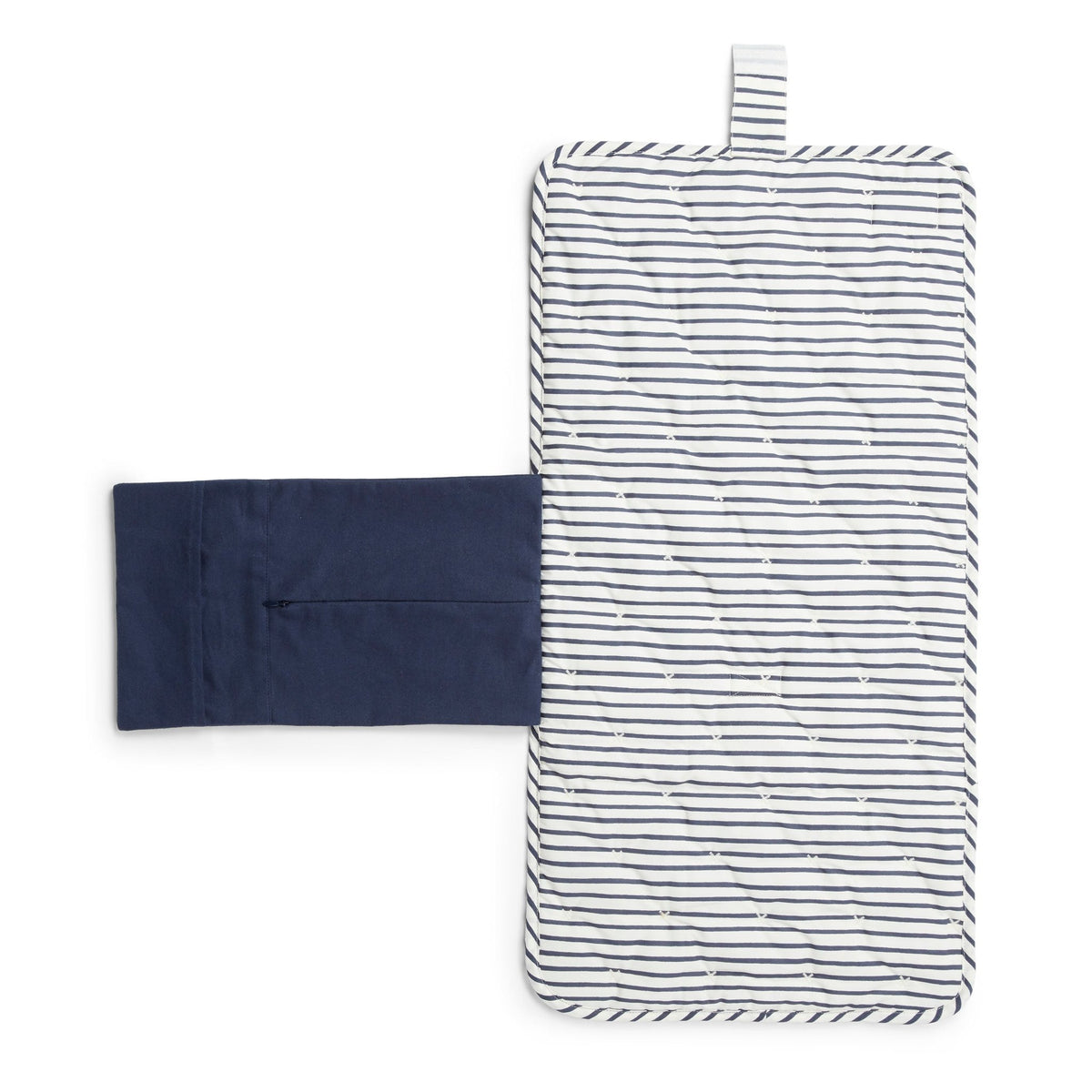 striped on the go portable changing pad stripes away ink blue