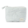 on the go pouch stripes away deep sea in blues pattern