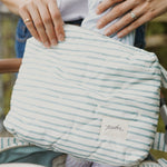 On The Go Pouch - Stripes Away Deep Sea