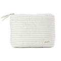 on the go pouch stripes away pebble grey in neutrals pattern