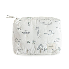 on the go pouch life aquatic in blues pattern