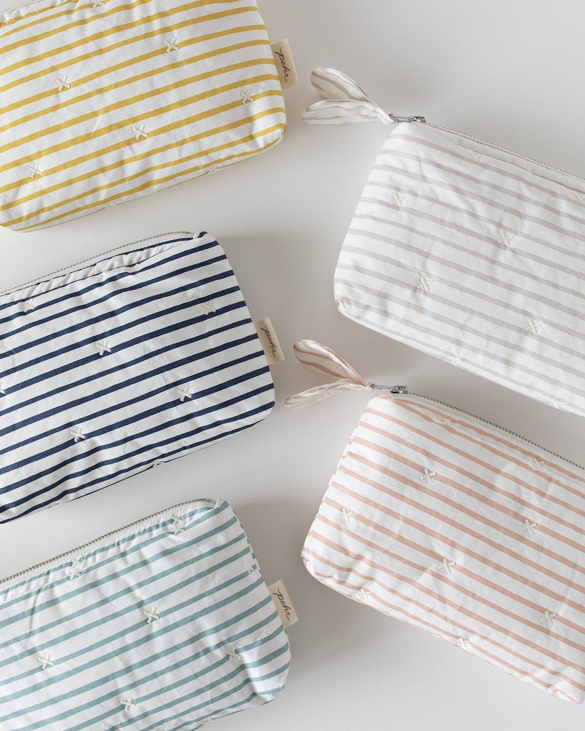 on the go mini pouch stripes away rose pink