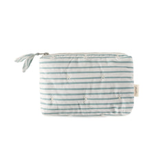 on the go mini pouch stripes away deep sea in blues pattern