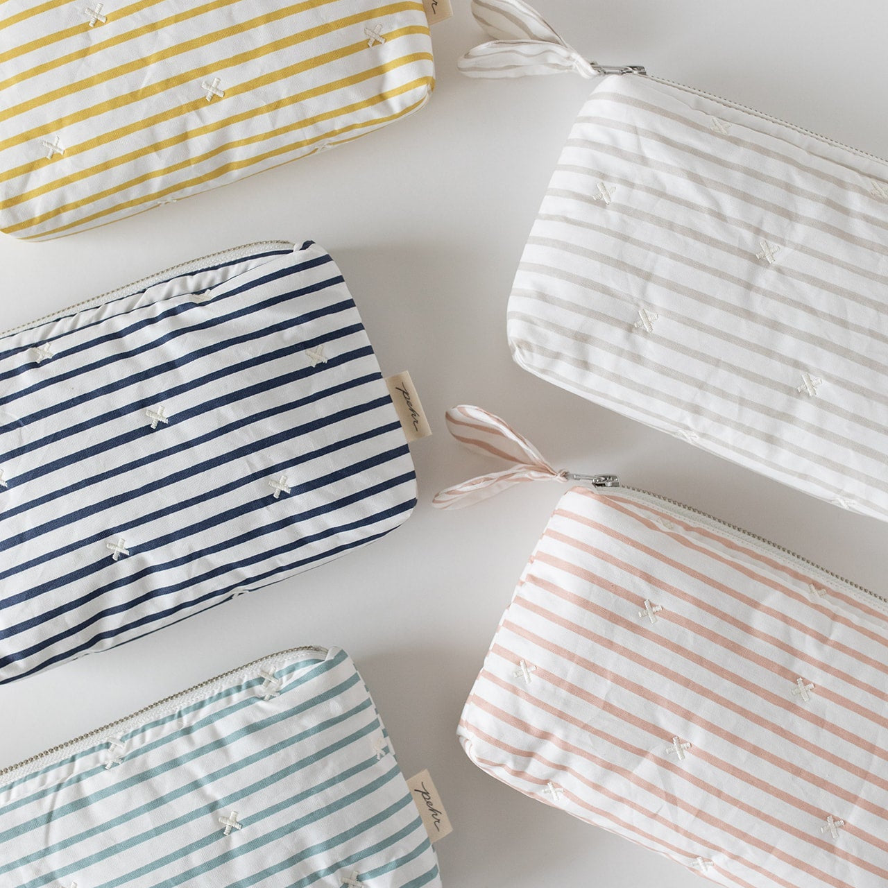 on the go mini pouch stripes away deep sea