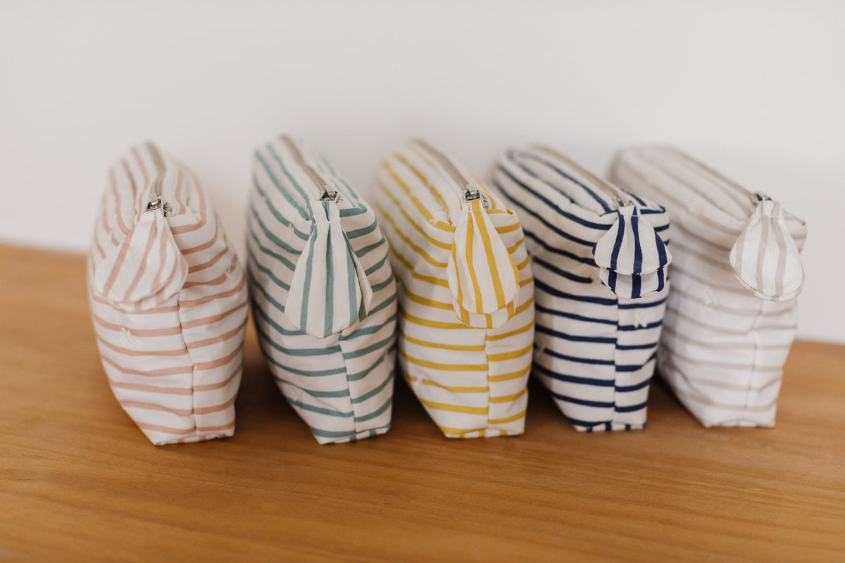 on the go mini pouch stripes away deep sea