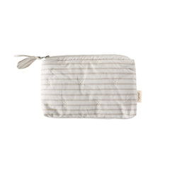 On The Go Mini Pouch - Stripes Away Pebble Grey