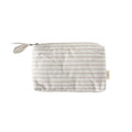 on the go mini pouch stripes away pebble grey in neutrals pattern