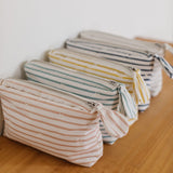 On The Go Mini Pouch - Stripes Away Pebble Grey