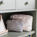 On The Go Mini Pouch - Stripes Away Ink Blue