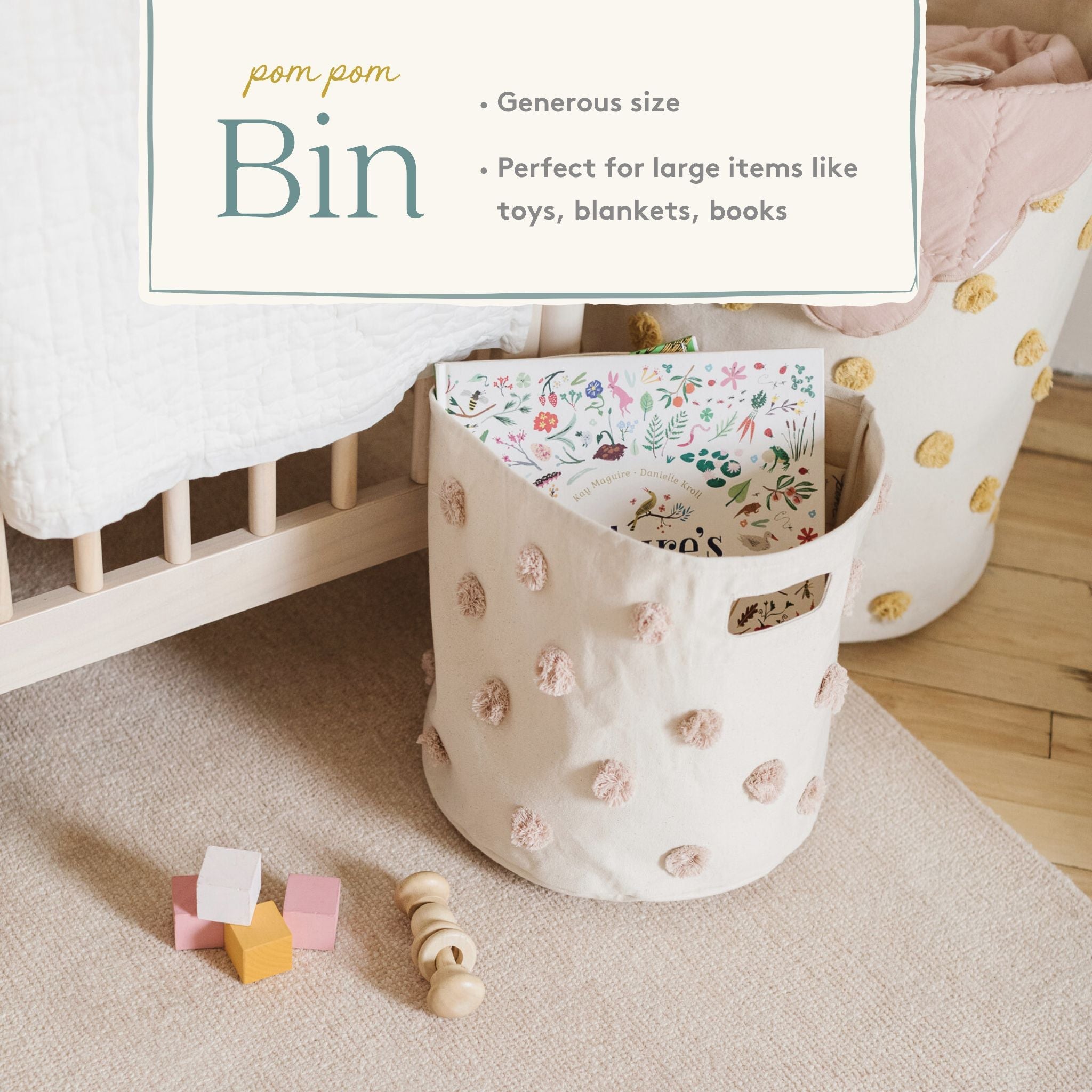 pom basket bin blush
