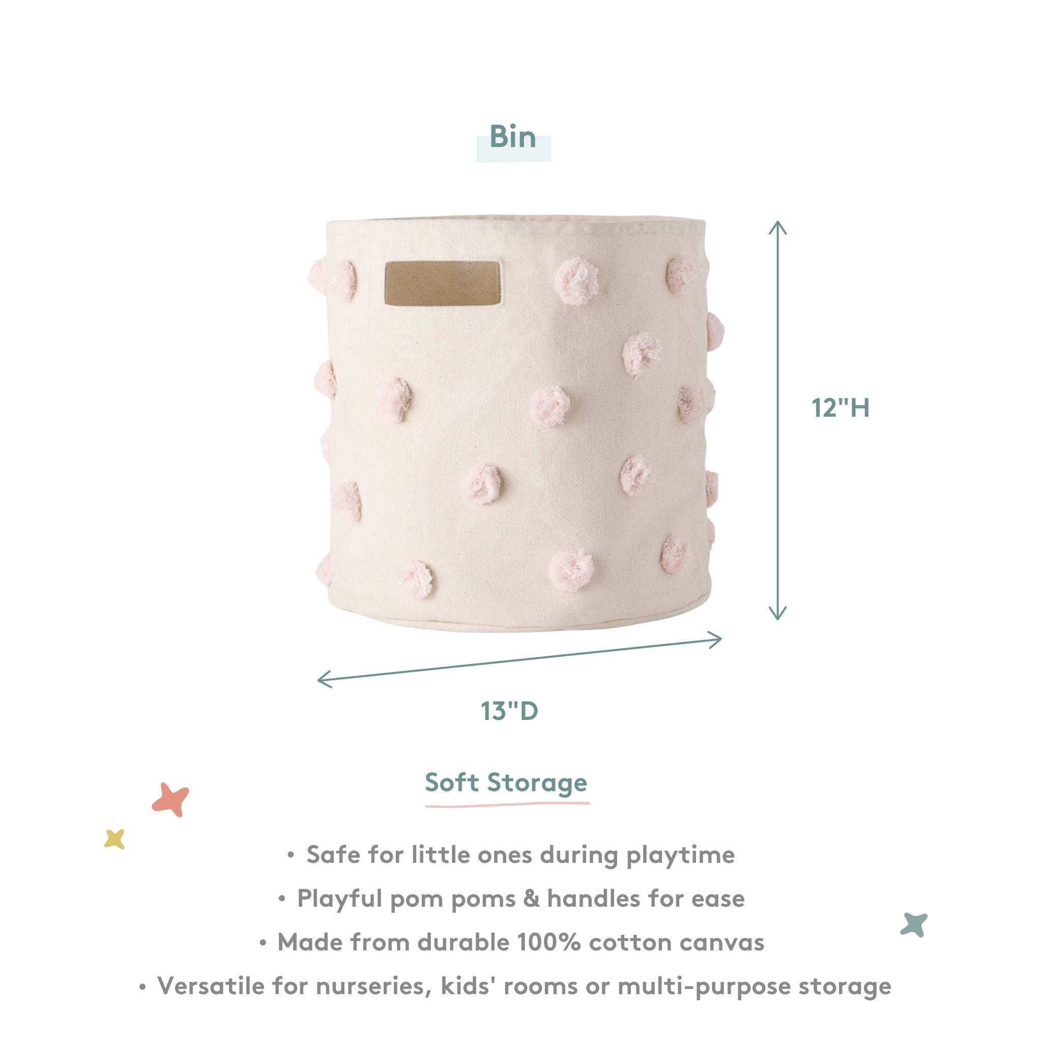 pom basket bin blush