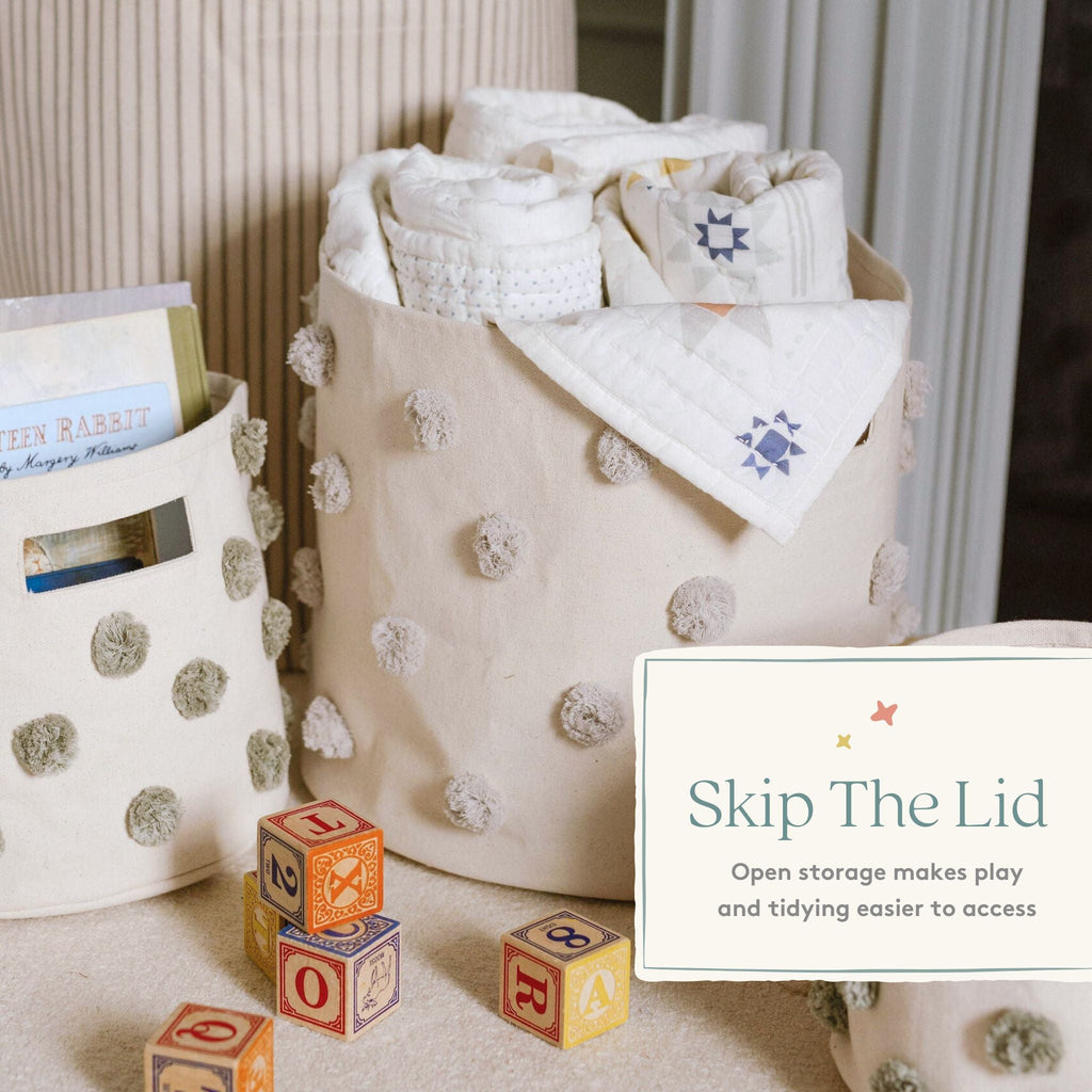 pom basket bin grey