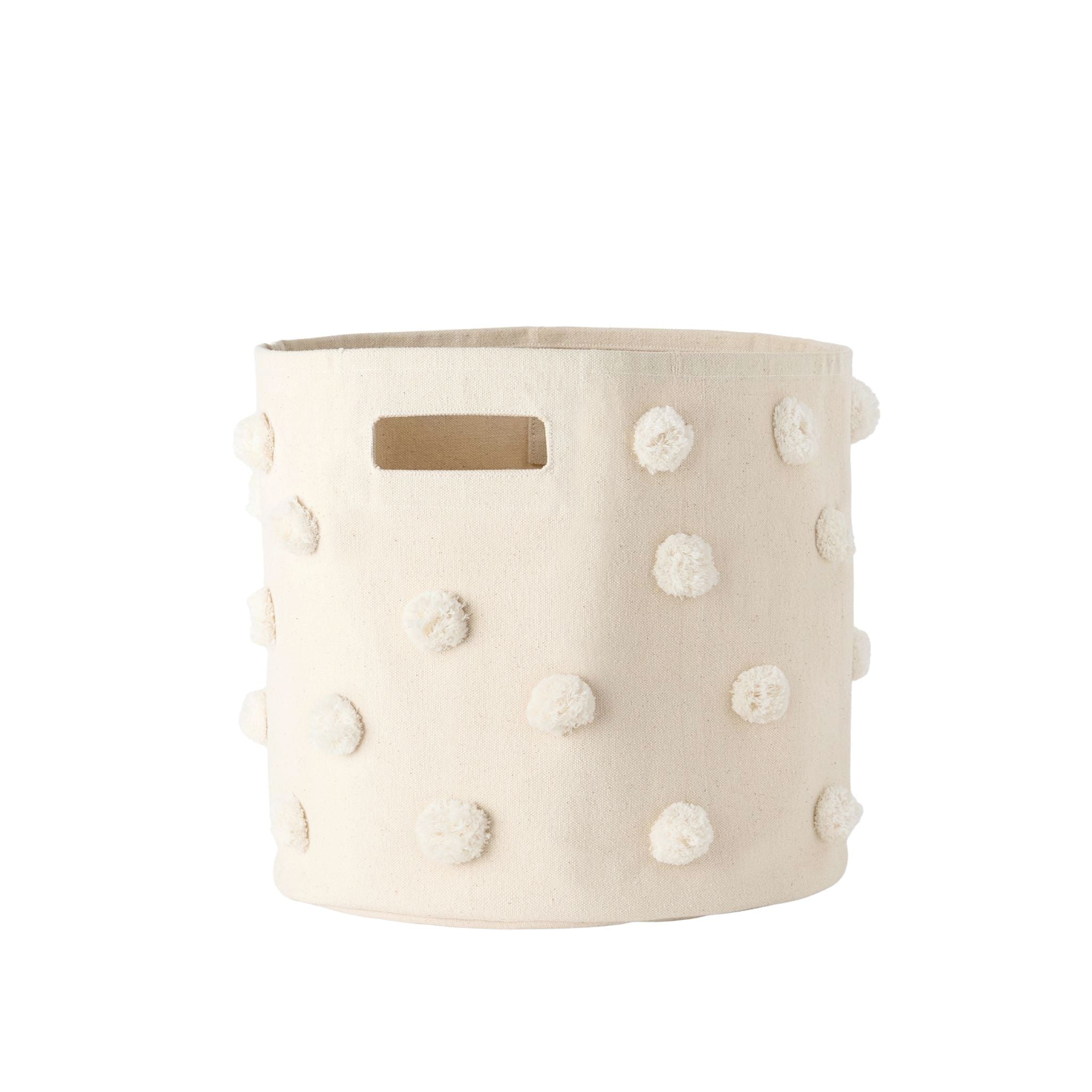 pom basket bin natural in neutrals pattern