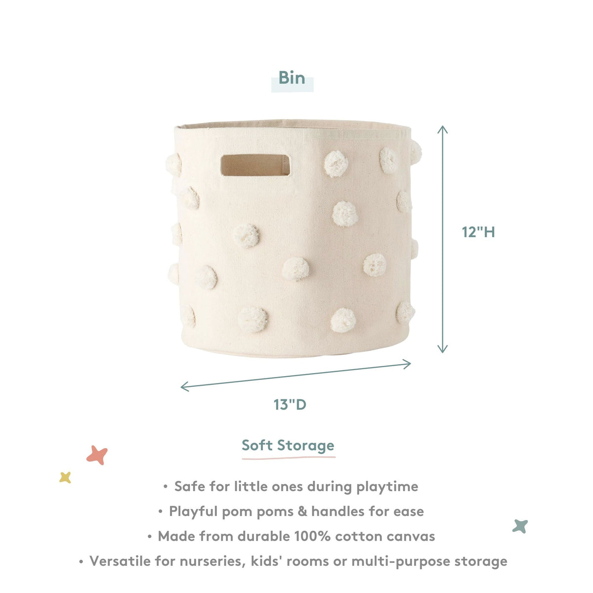 pom basket bin natural