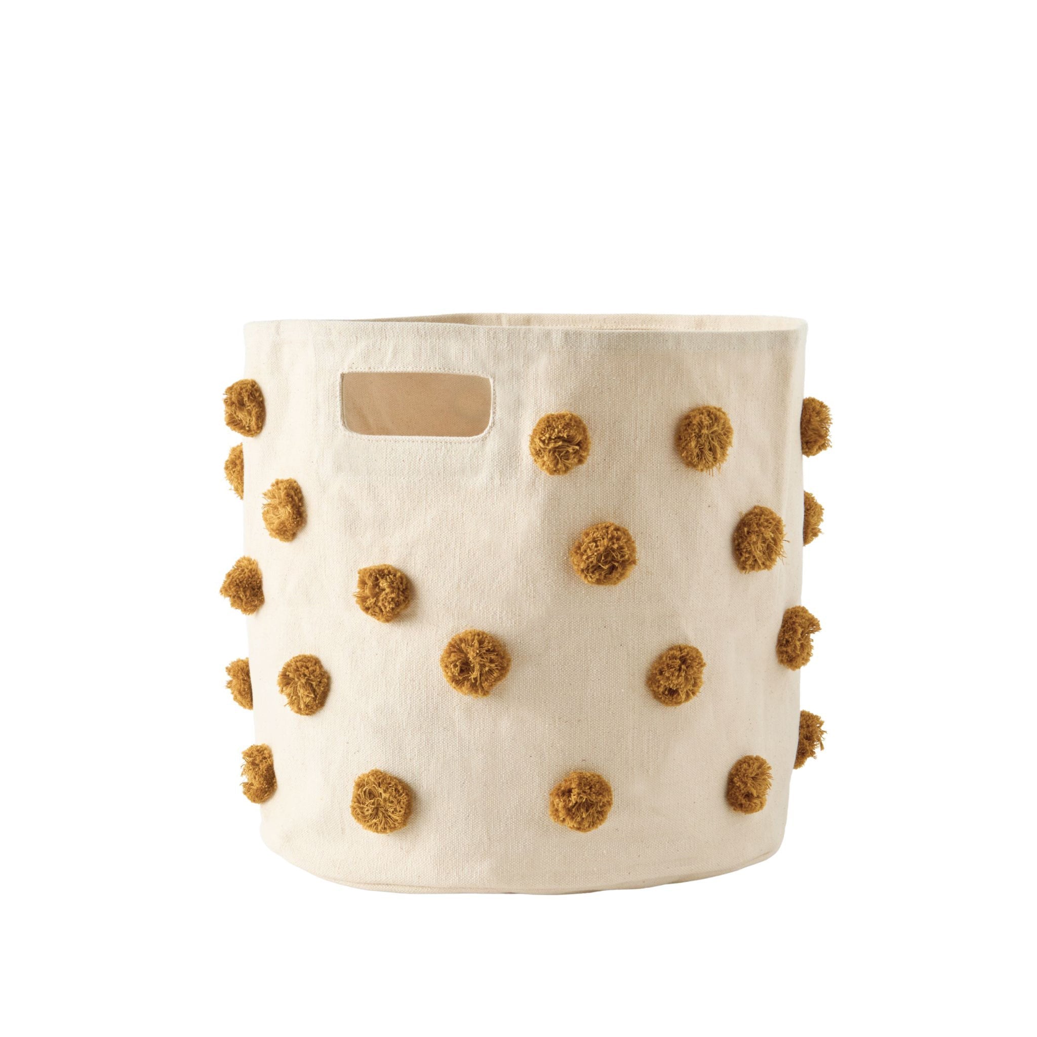 pom basket bin dijon in yellows pattern