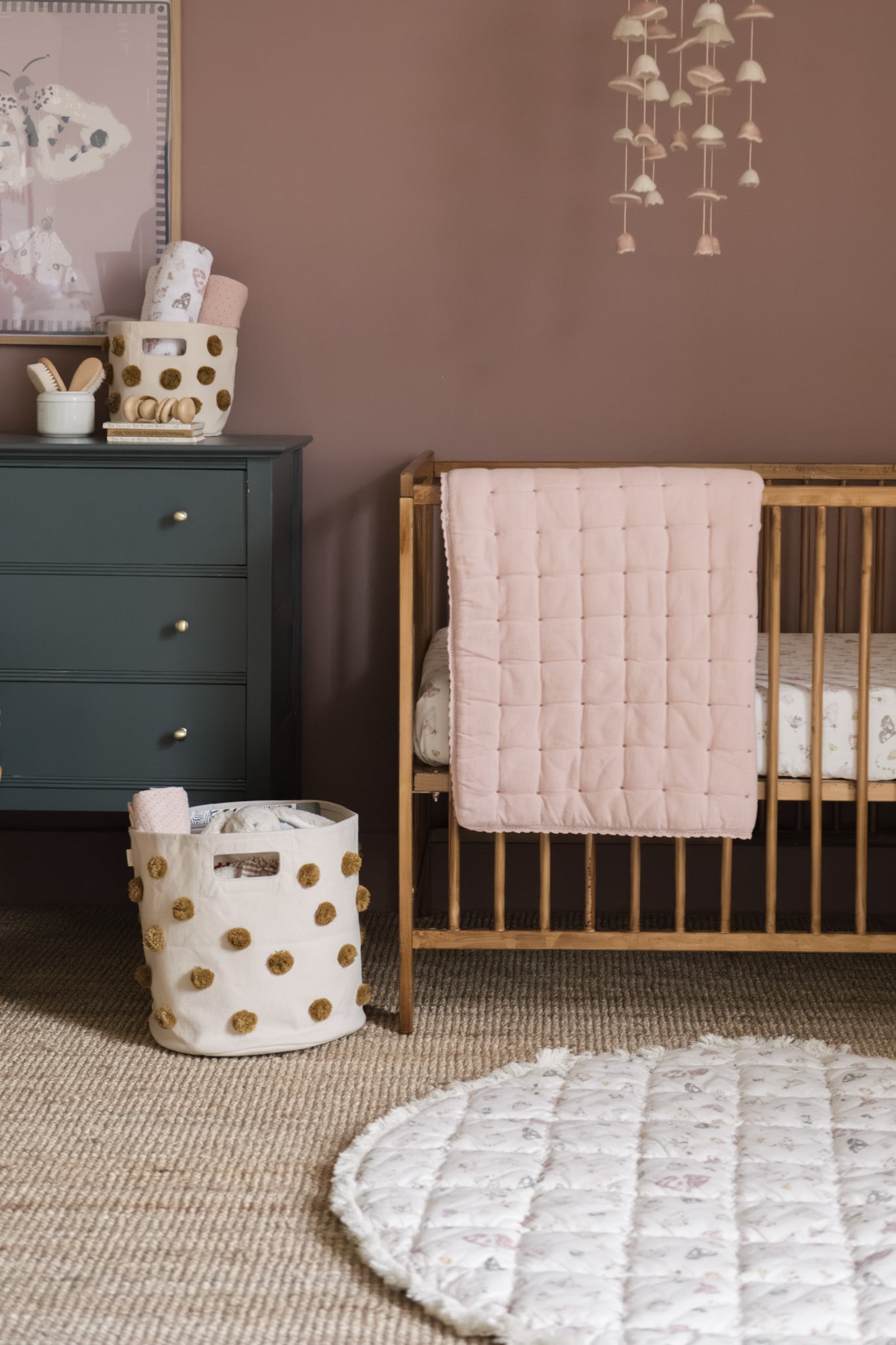 Pom Pom Basket - Bin - Dijon