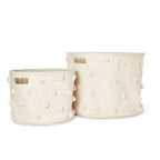 pom basket drum blush