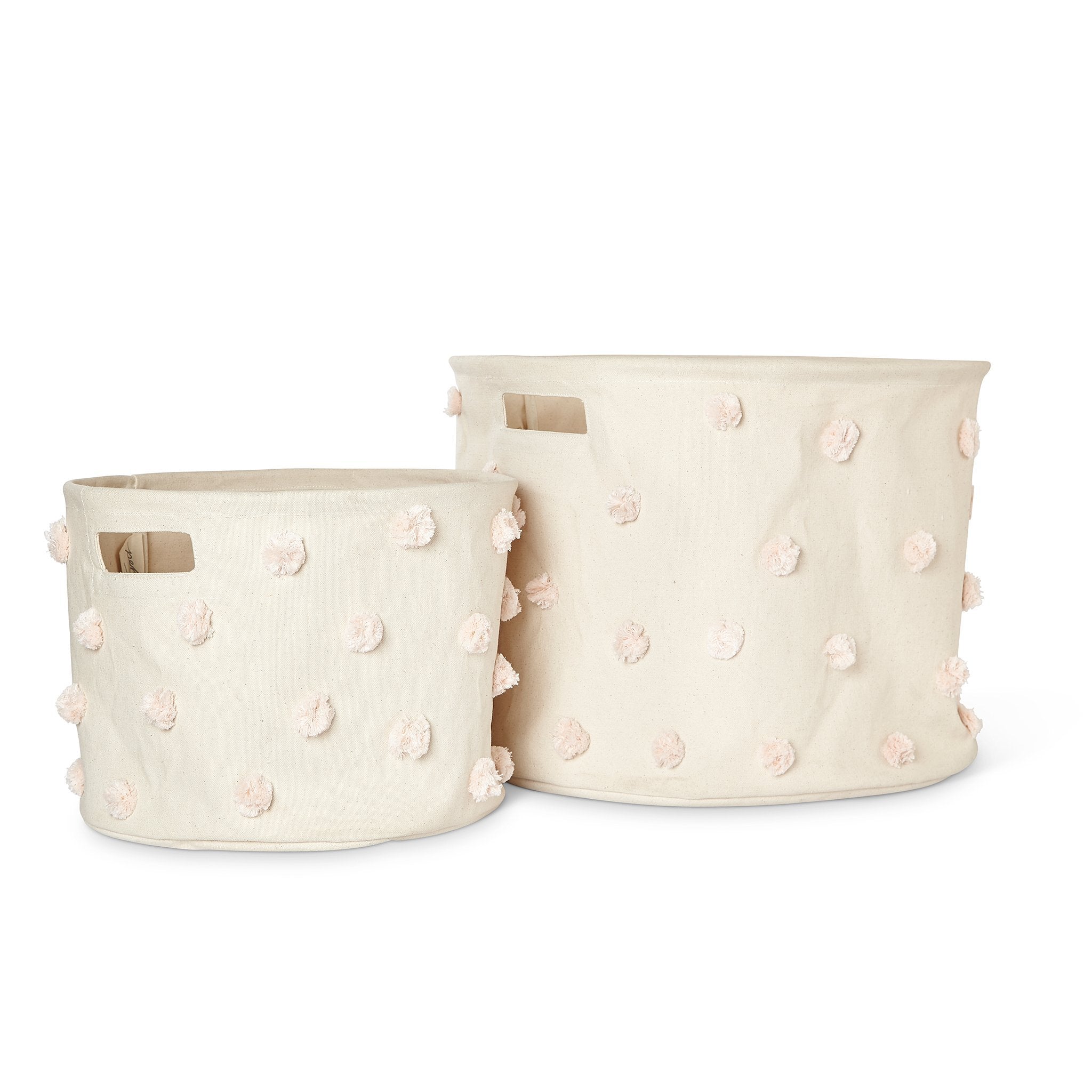 pom basket drum blush
