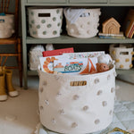 Pom Pom Basket - Drum - Grey