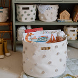 Pom Pom Basket - Drum - Grey