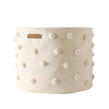 Pom Pom Basket - Drum - Natural