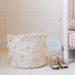 Pom Pom Basket - Drum - Natural