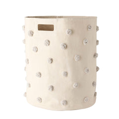 Pom Pom Basket - Hamper - Grey