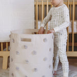 Pom Pom Basket - Hamper - Grey