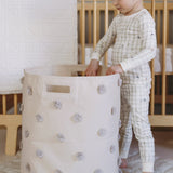 Pom Pom Basket - Hamper - Grey