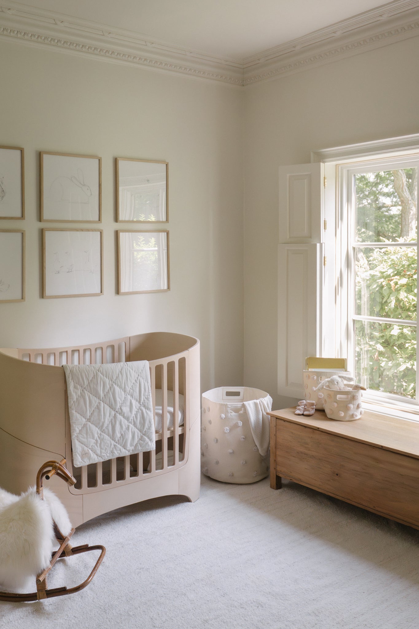 Pom Pom Basket - Hamper - Grey