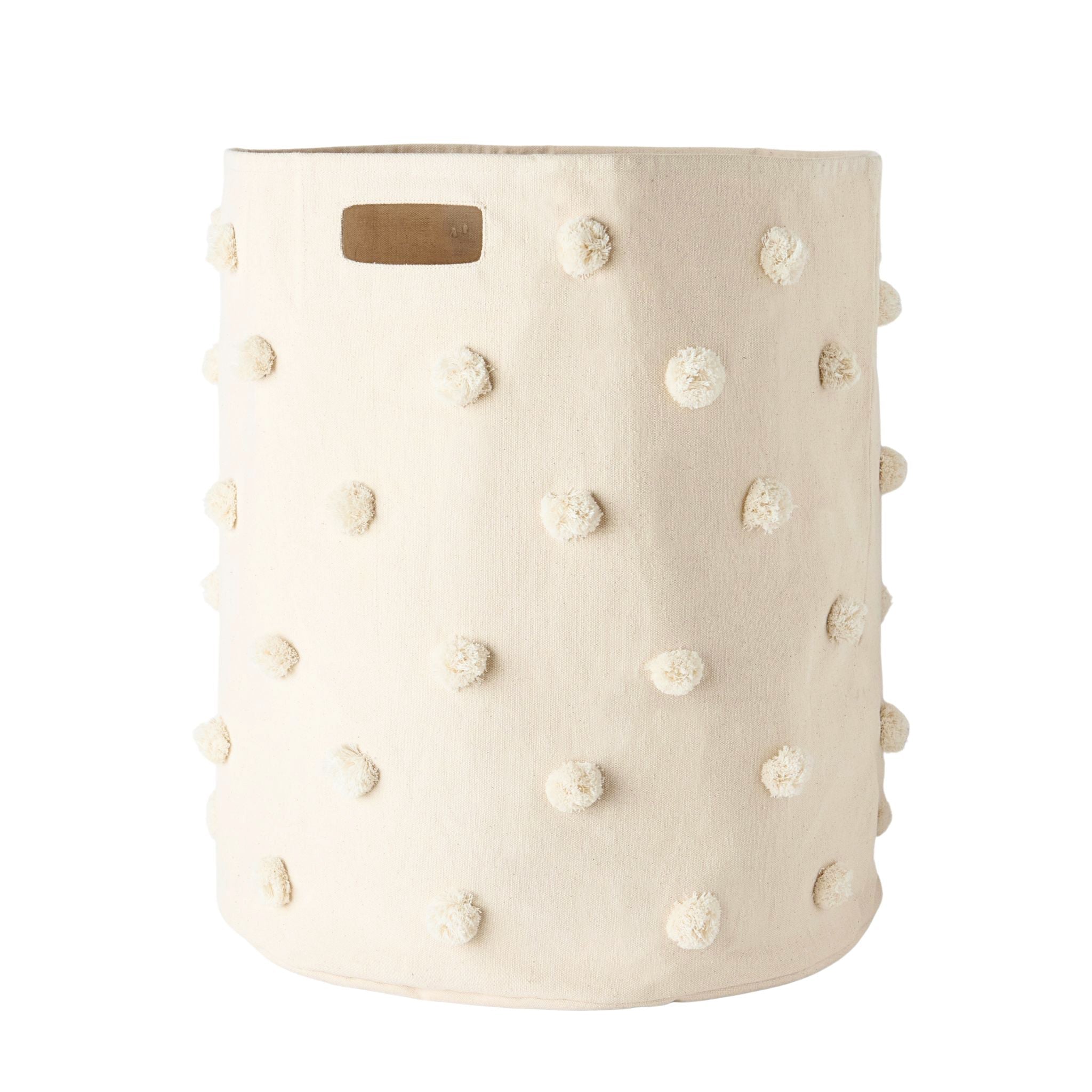 Pom Pom Basket - Hamper - Natural