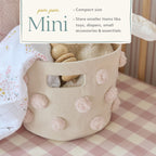 pom basket mini blush