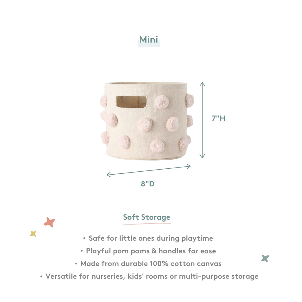 pom basket mini blush