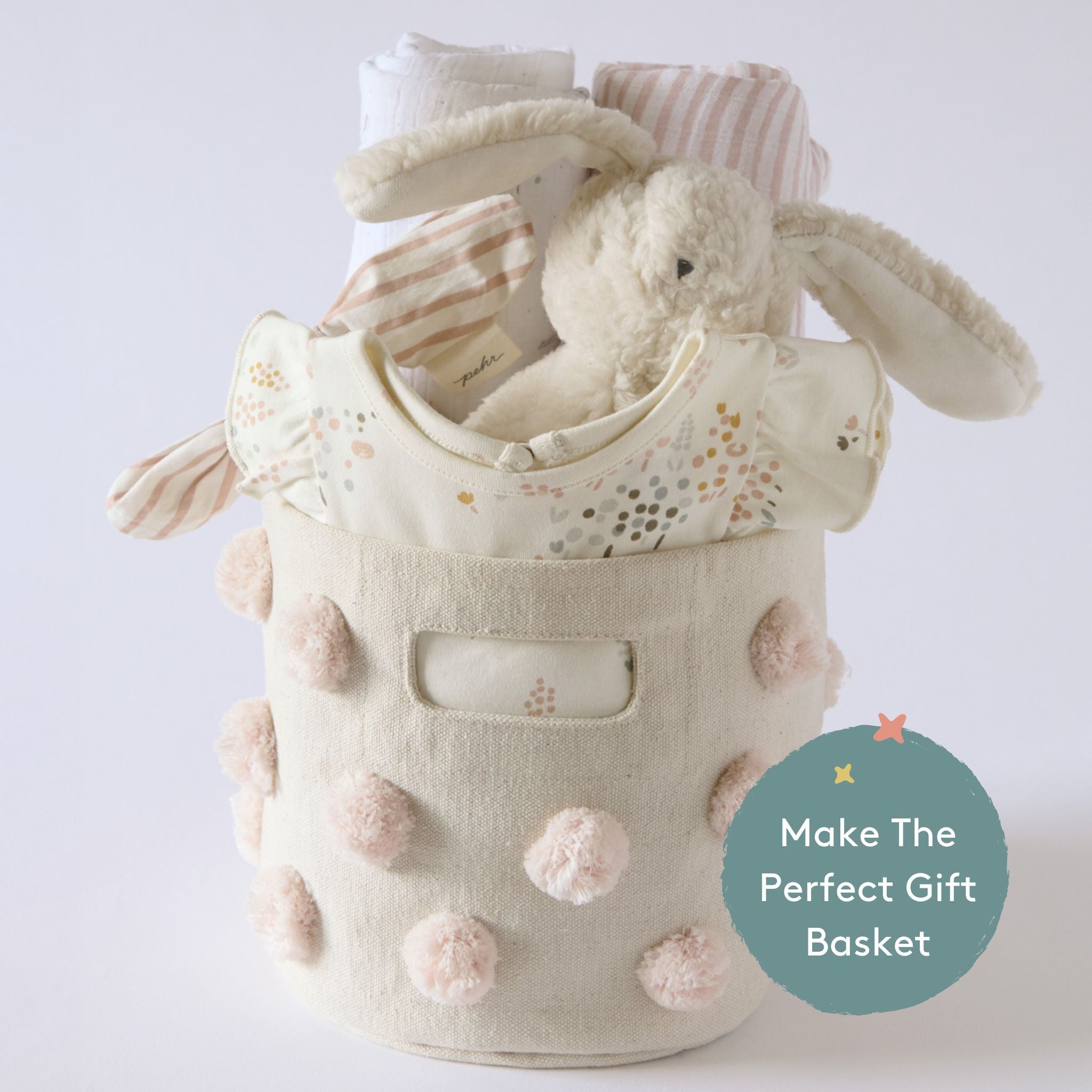 Pom Pom Basket - Mini - Blush