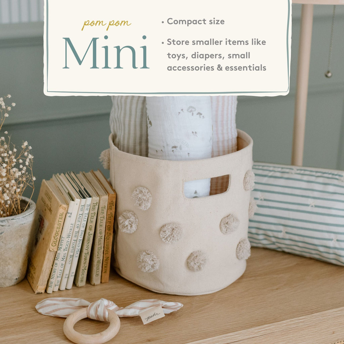 pom basket mini grey